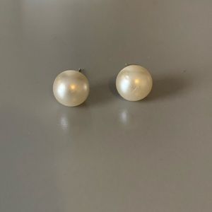 Large Pearl Stud Earrings